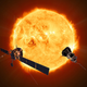 Artist’s concept of the Solar Orbiter (left) and the Parker Solar Probe (right). In this image, I like to imagine that the Parker Solar Probe, previously alone in deep space, is now forced to contemplate its own existence for the first time upon seeing another probe. “Hell is other solar probes,” it might conclude.